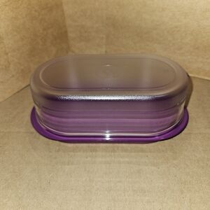 Purple Glass Butter Dish